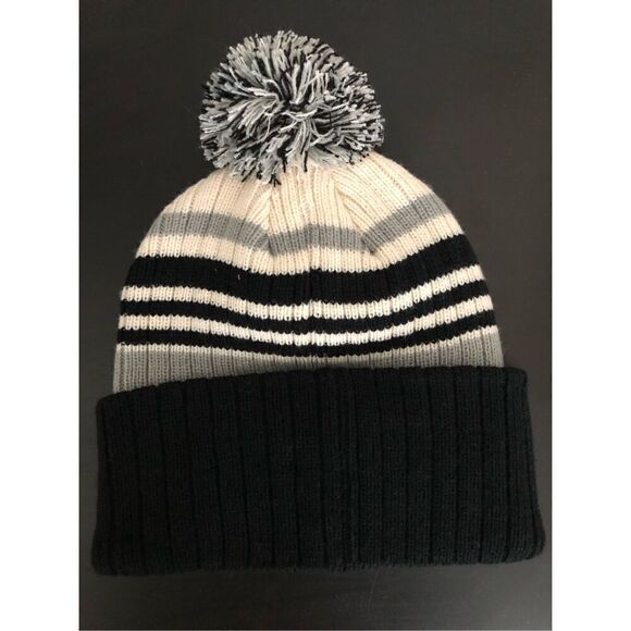 NFL Las Vegas Raiders Knit Pom Cuff Beanie One Size - Picture 2 of 5